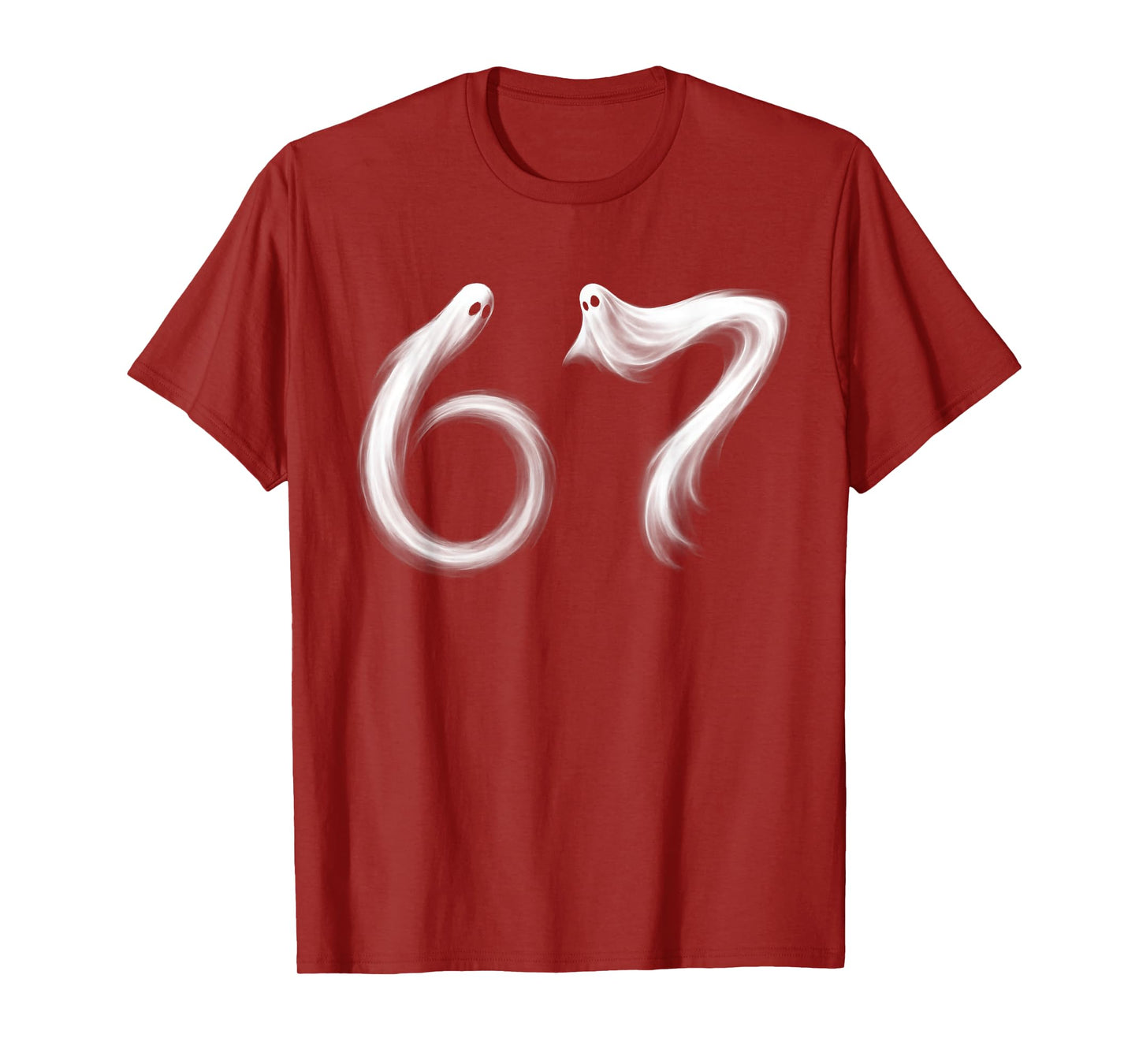Funny Six Seven 6 7 Meme 67 Design Ghost Halloween Costume T-Shirt