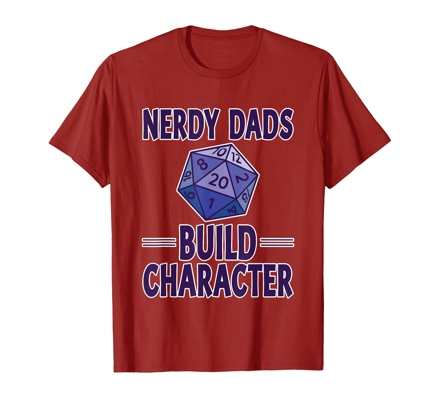 Nerdy Dads Build Character Gamer Parenting Fun T-Shirt