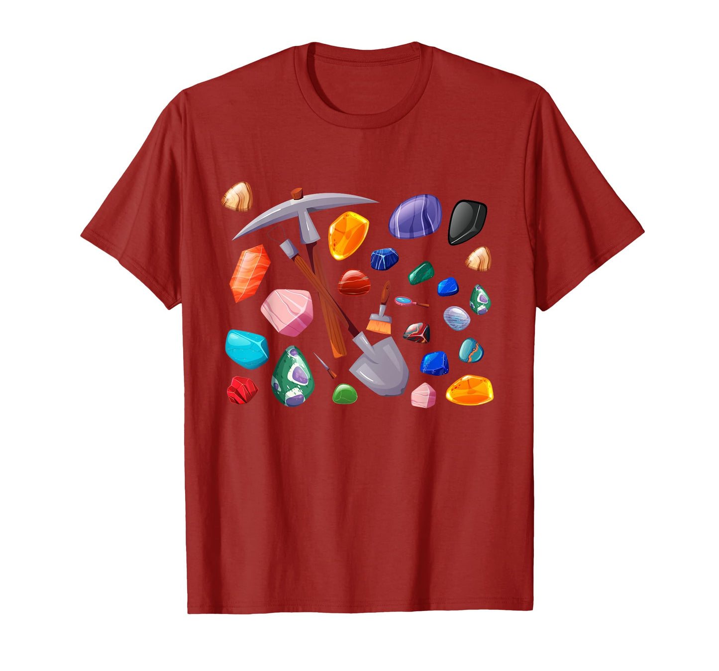 Crystals Minerals Hobby Geologist Gemstone Quotes Mining Tools Graphic Funny Science Gem Hunters Scientists T-Shirt, Small, Black
