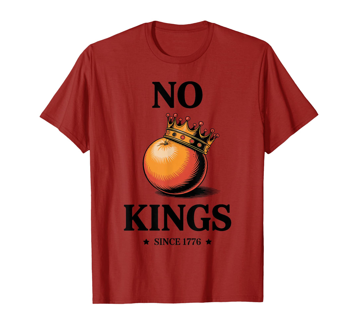 No Kings Day For Men Women Resist Orange No Kings In America T-Shirt