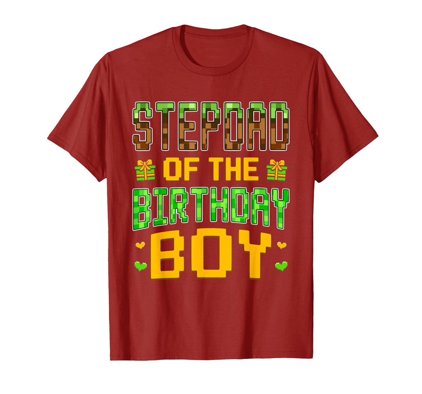 Stepdad of The Birthday Boy Video Gamer Birthday Party T-Shirt