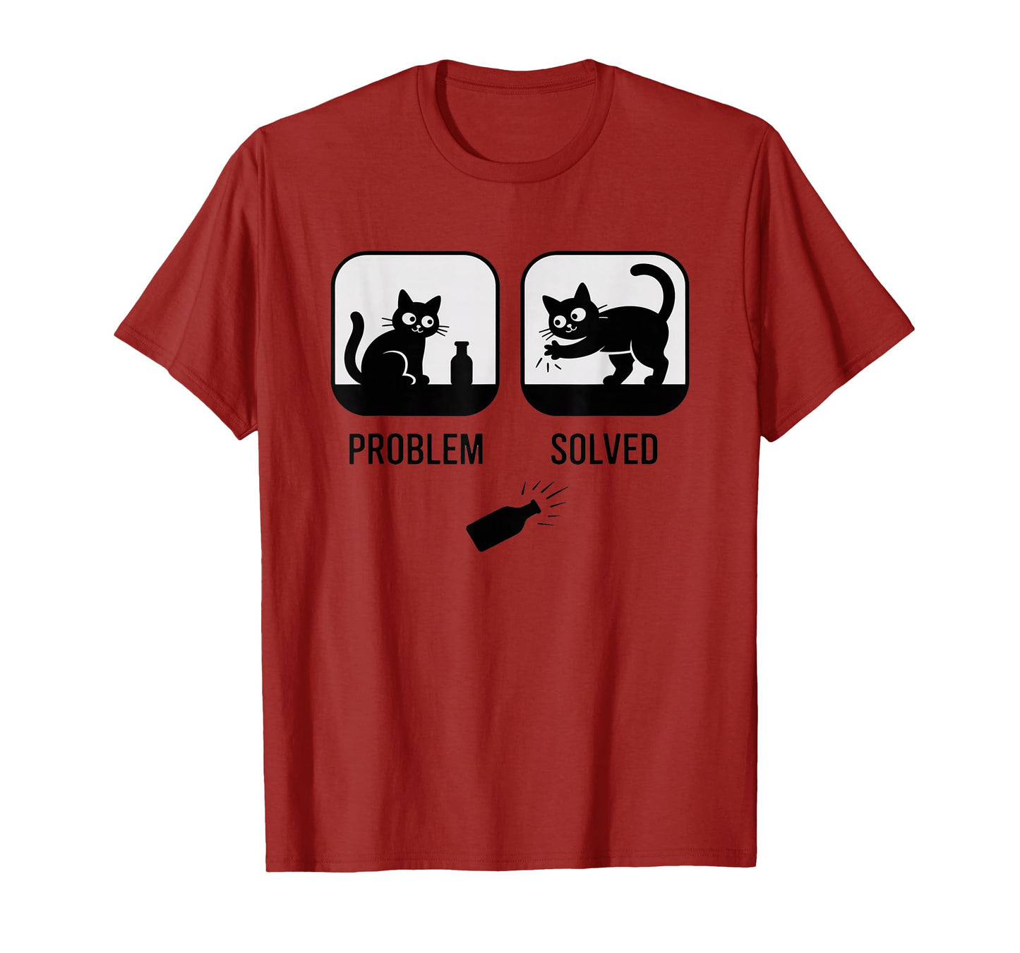 Problem Solved Funny Cat T-Shirt