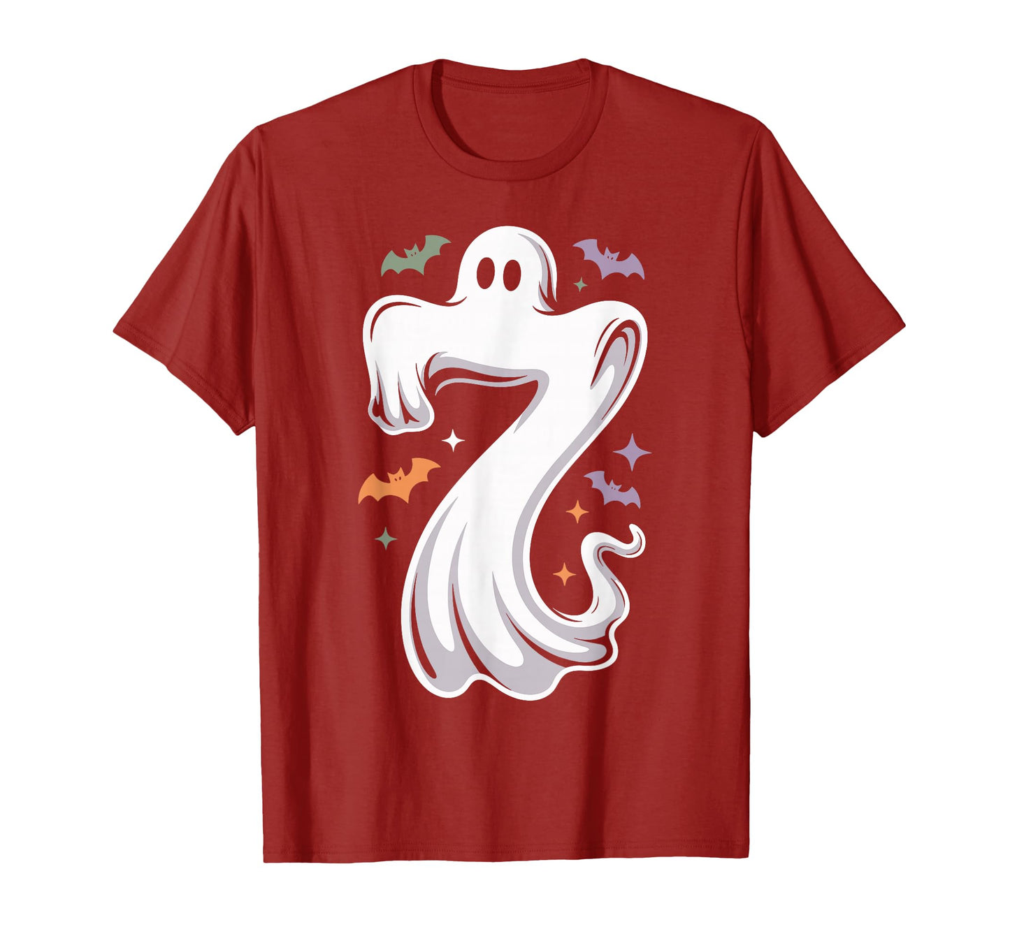 Funny 7 Ghost Meme Halloween Costume Matching Design T-Shirt