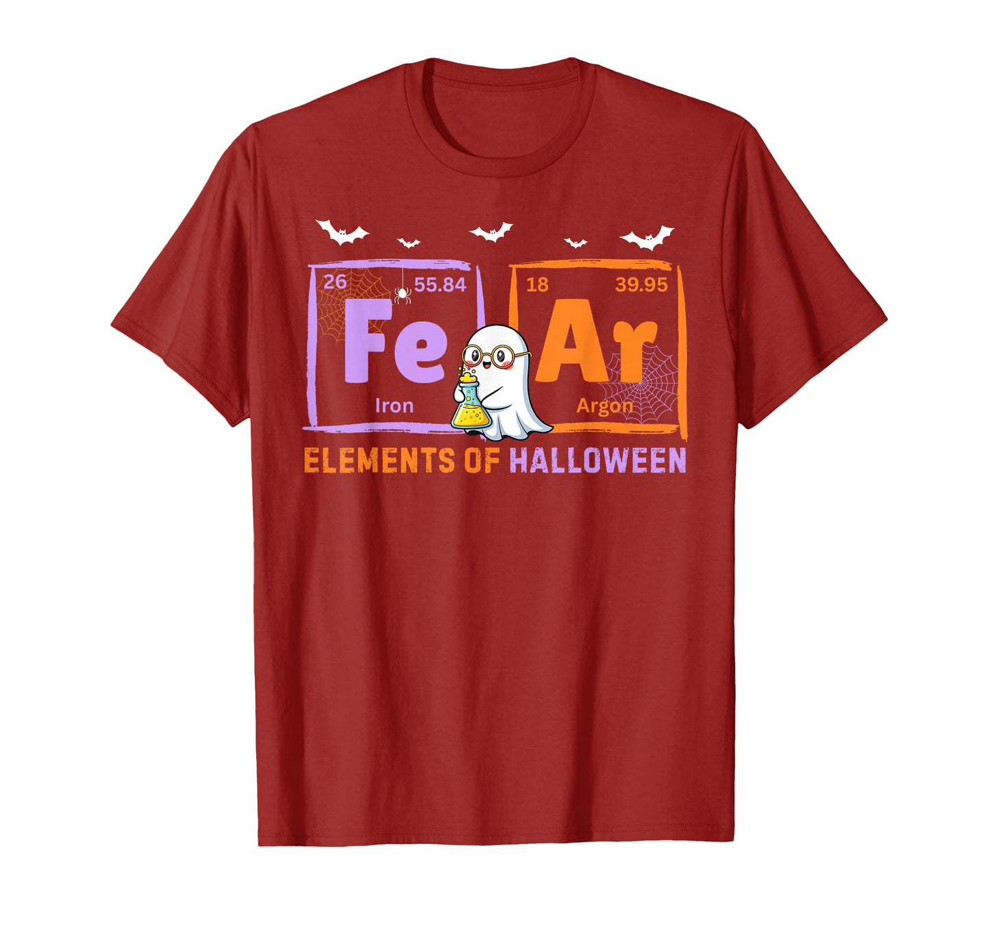 Elements of Halloween Fear Periodically Chemistry Teacher T-Shirt
