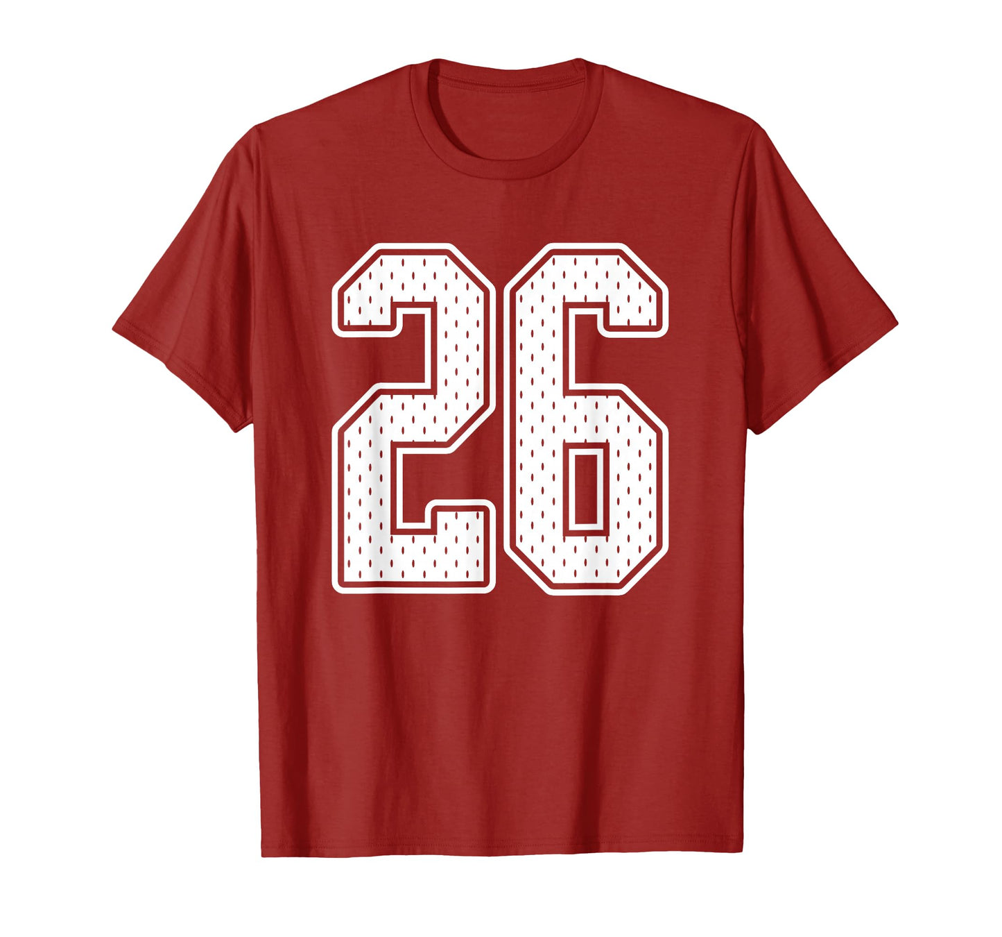 #26 White Vintage Number 26 Sports Fan Jersey Style T-Shirt