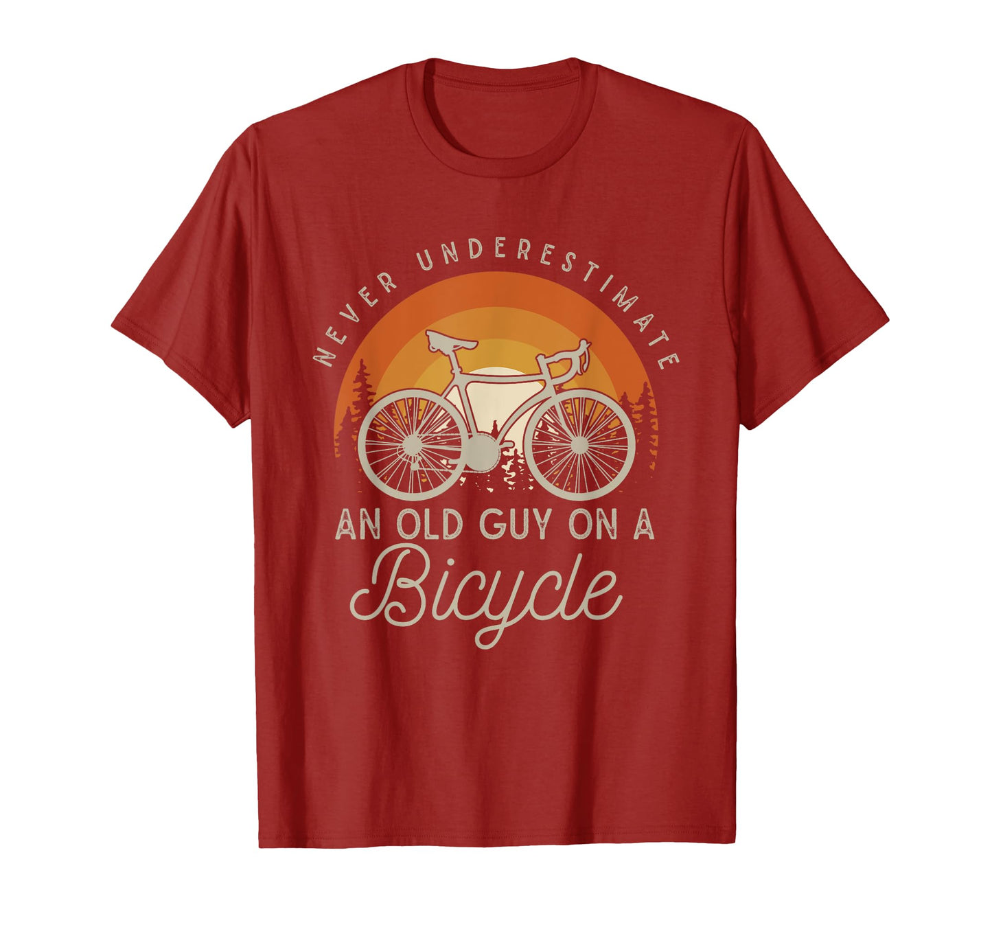 Retired Men Cyclist Biker Gift Bike Hobby Retro Bicycle T-Shirt