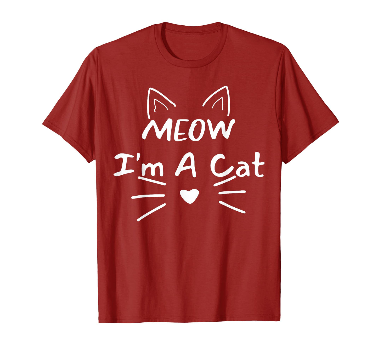 Meow I'm A Cat Funny Halloween Costume Men Women Girls Kids T-Shirt