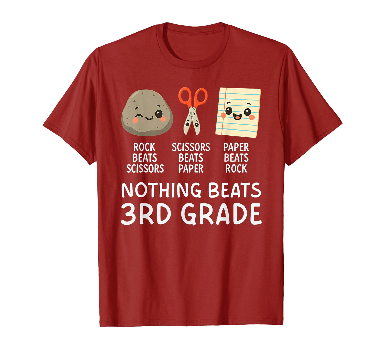 Nothing Beats 3rd Grade for Kids Boys Girls Back to School T-Shirt