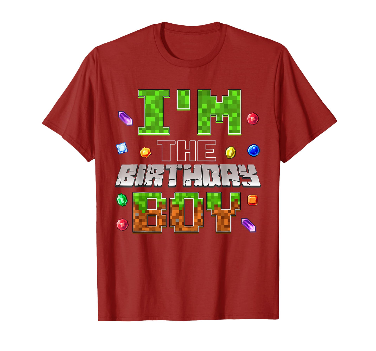 I'm The Birthday Boy Game Pixel Number Birthday Party T-Shirt
