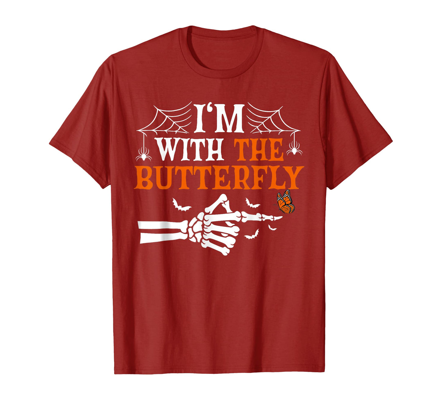 I'm with Butterfly Halloween Costume Couples Matching T-Shirt