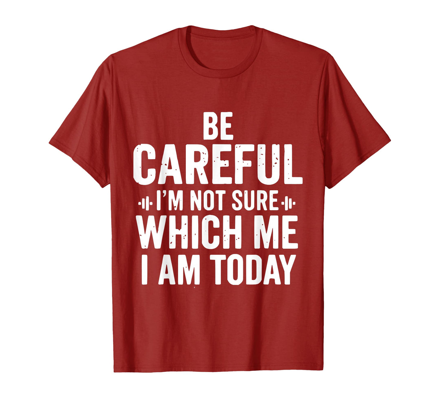Be Careful I'm Not Sure Which Me I Am Today Distressed Funny T-Shirt