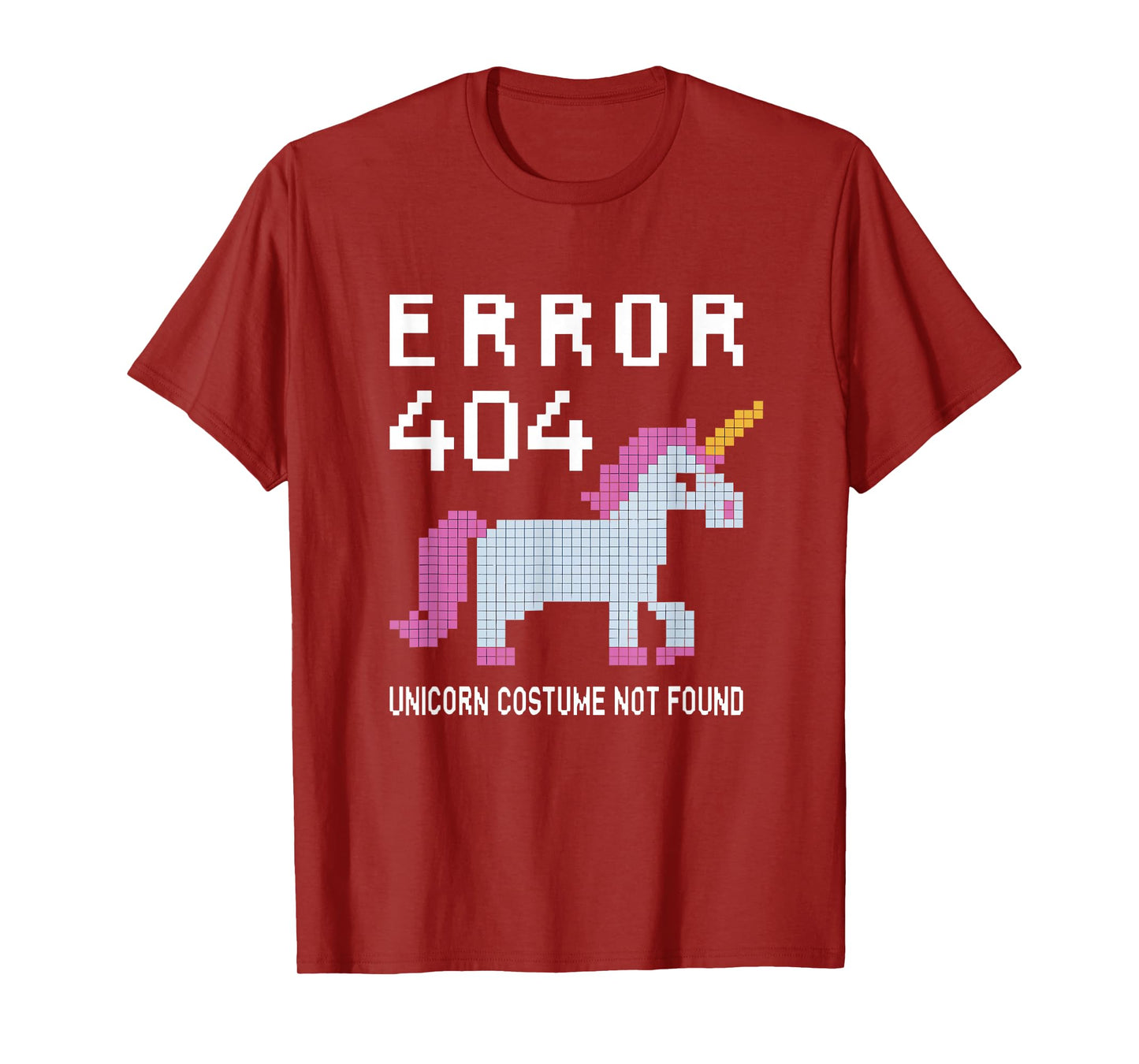 Error 404 Unicorn Costume Found Halloween Programmer It T-Shirt