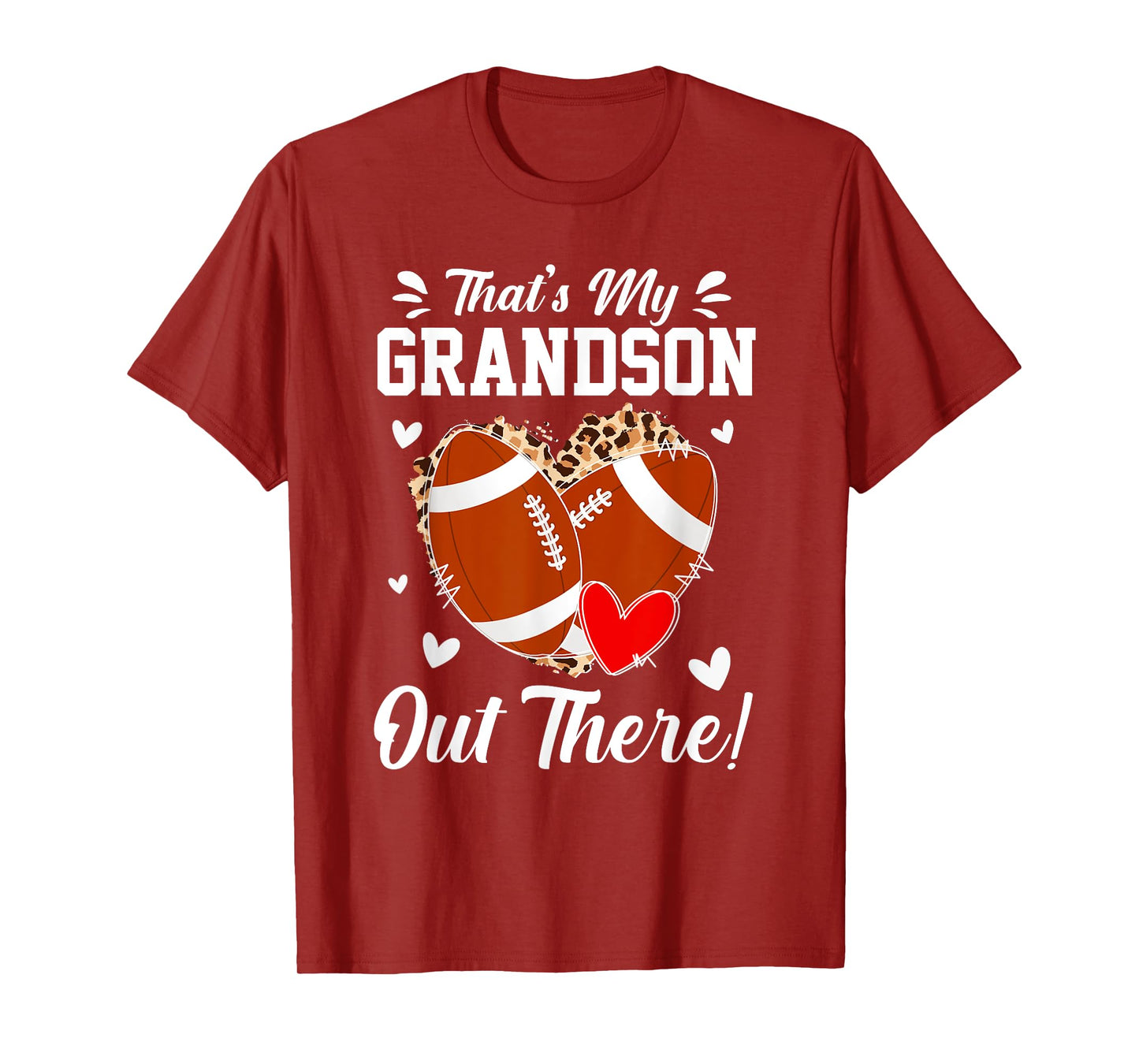 That's My Grandson Out There Football Grandparents T-Shirt
