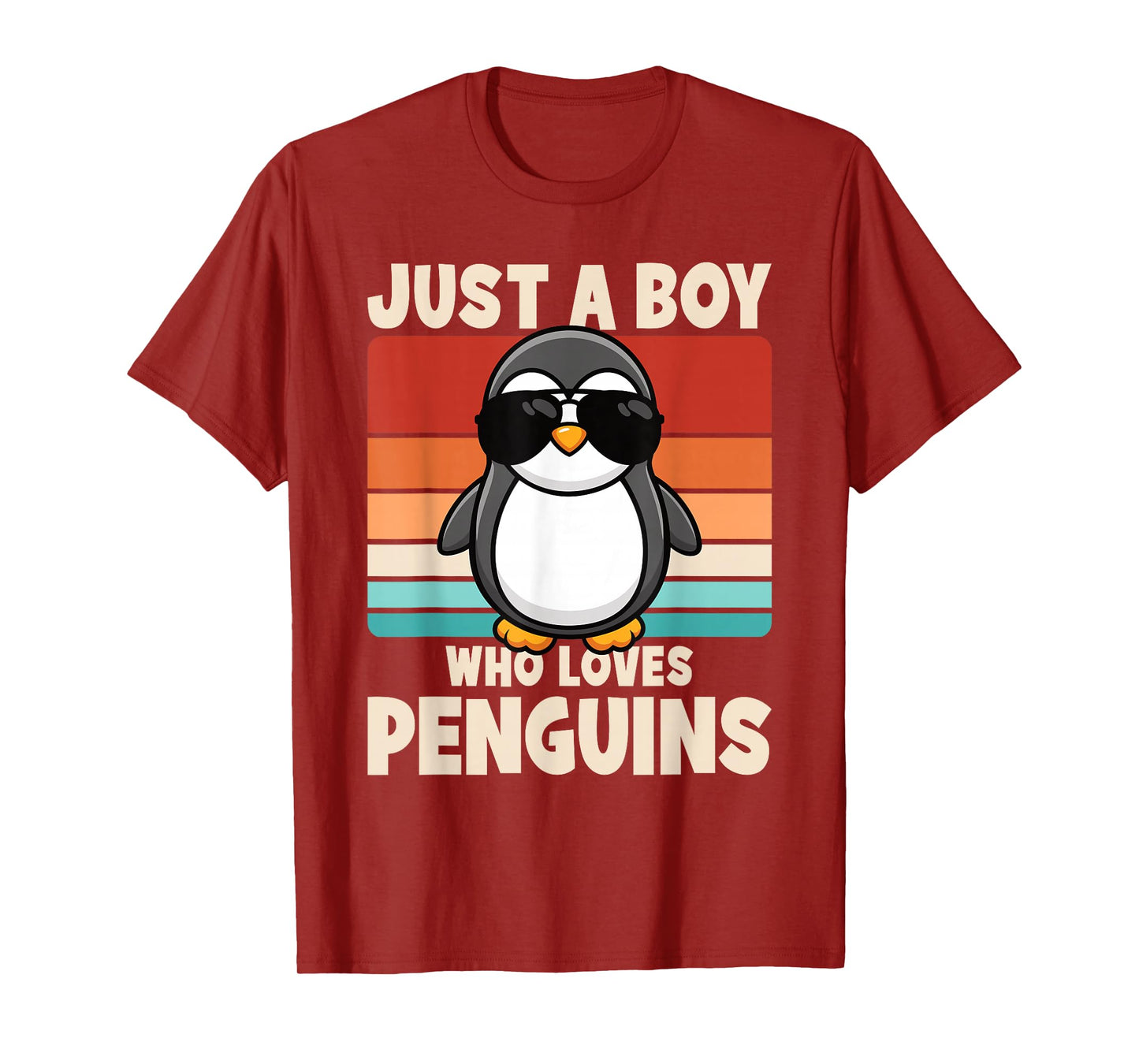 Just A Boy Who Loves Penguins Funny Penguin Boys Kids T-Shirt