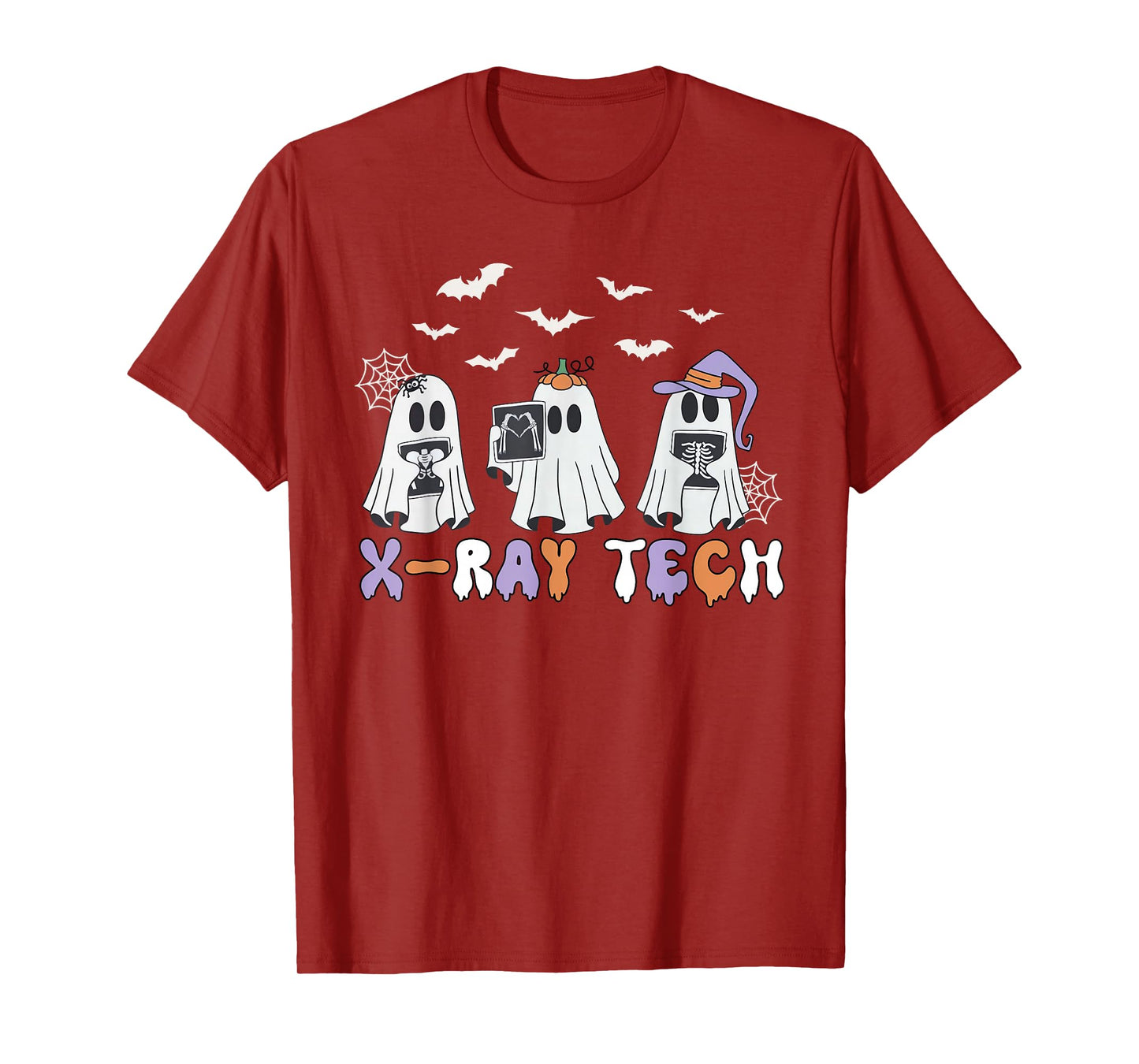 Cute Funny X-ray Tech Ghosts Boo Sheet Radiology Halloween T-Shirt