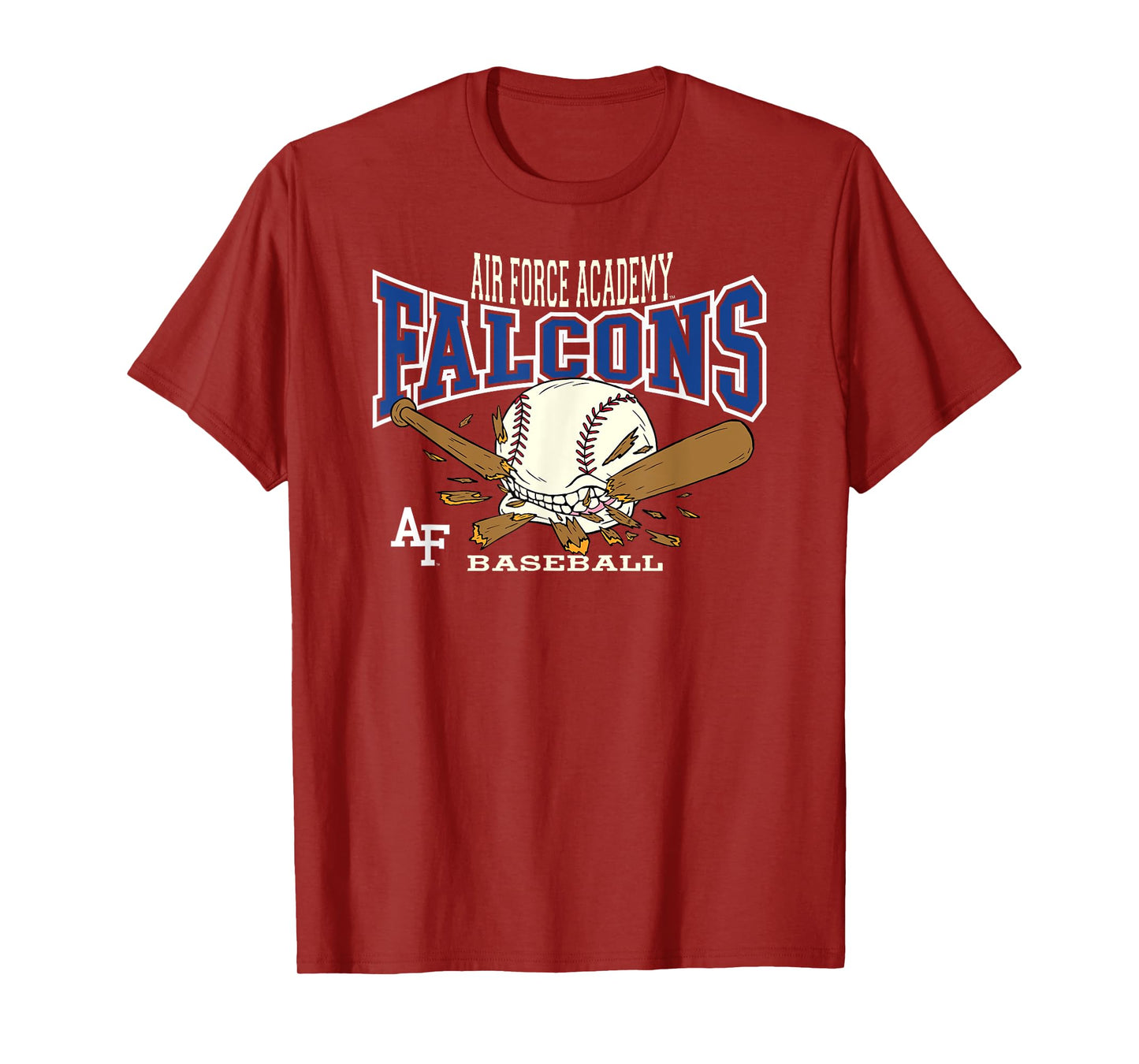 Air Force Falcons Baseball Bite Dark Gray T-Shirt