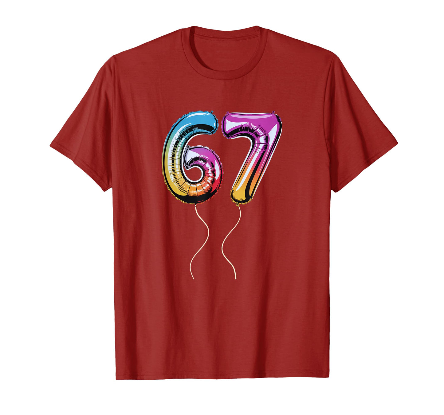 Funny 67 Slang 6 7 Balloons Funny Middle School Rizz T-Shirt