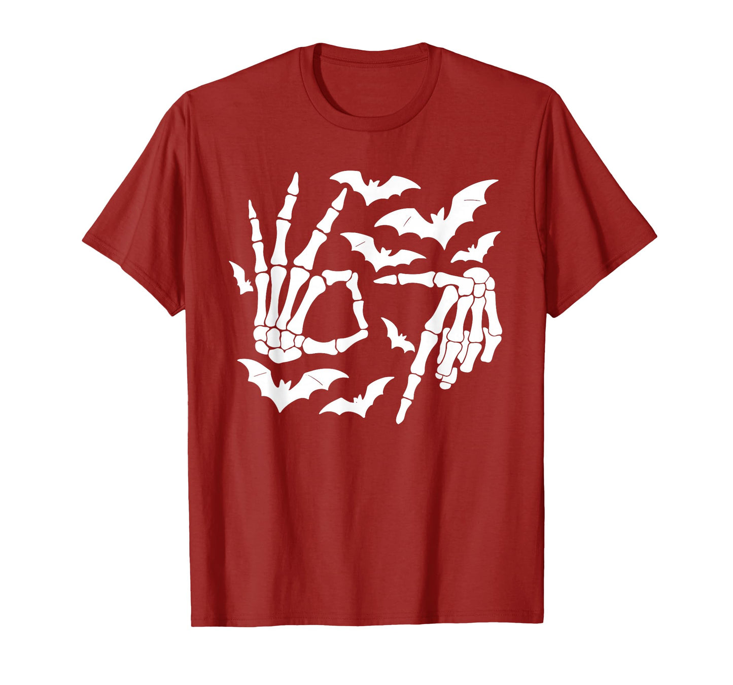 6 7 Meme Halloween Skeleton Hand Sign Graphic T-Shirt