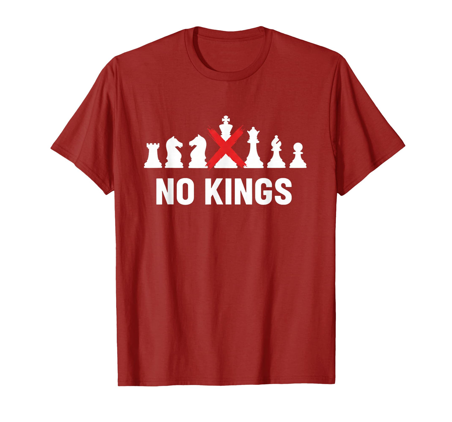 No Kings Patriotic Chess Men Women Liberty Freedom T-Shirt