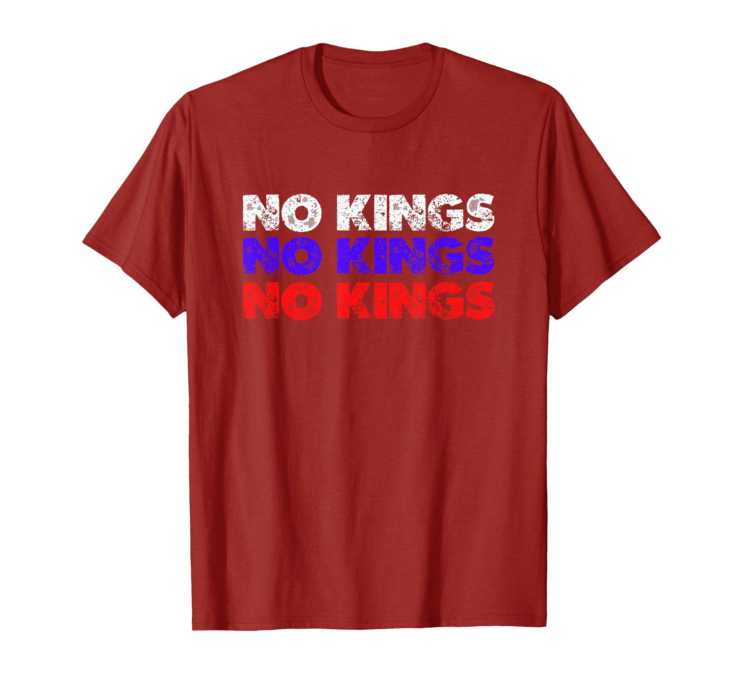 No Kings USA Flag Colors T-Shirt