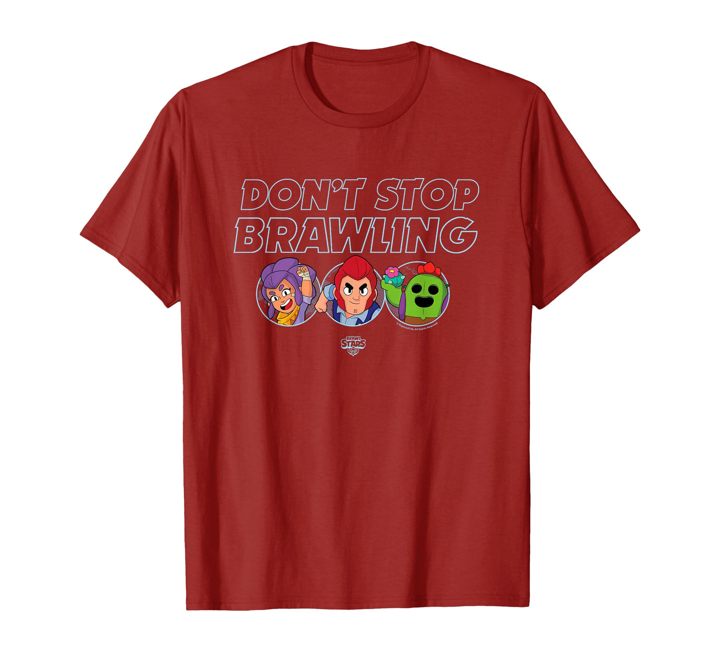 Brawl Stars Don't Stop Brawling Colt Spike & Shelly Portrait T-Shirt