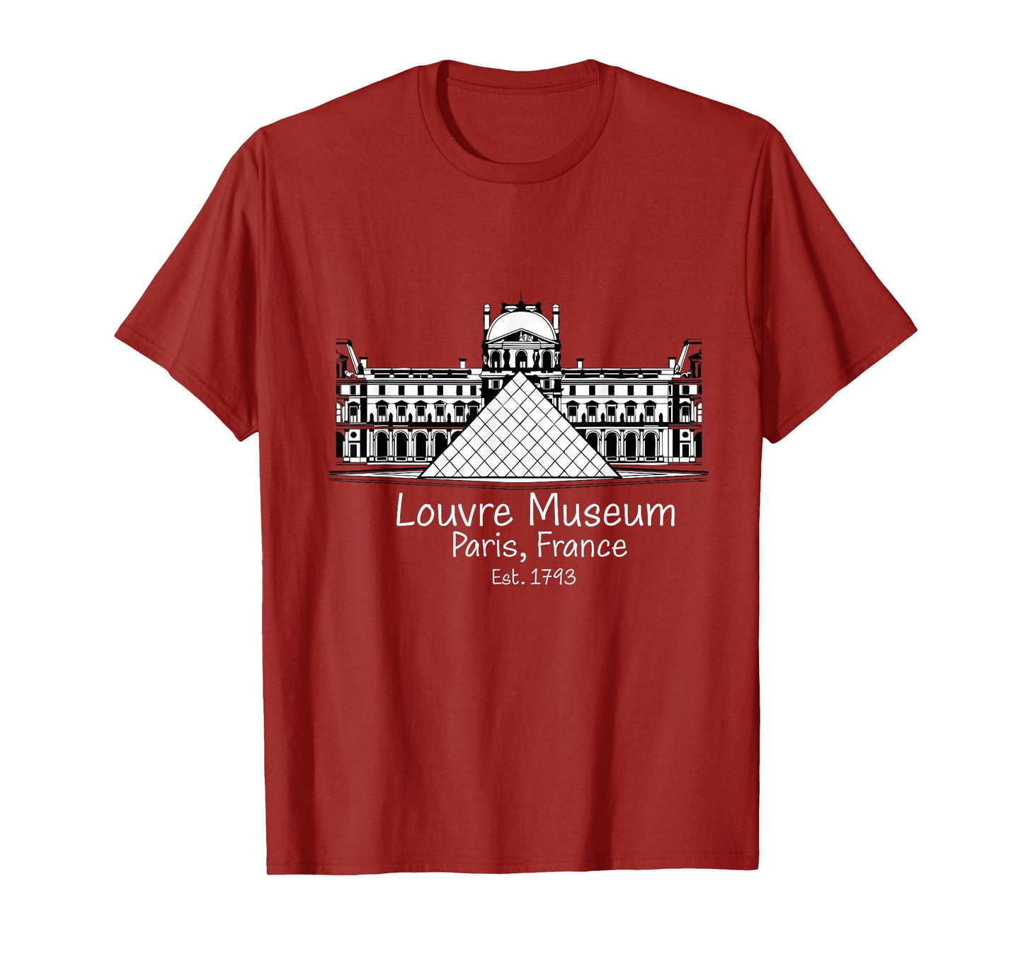 louvre Museum Paris Flag Souvenir Men Women Girls Boys T-Shirt