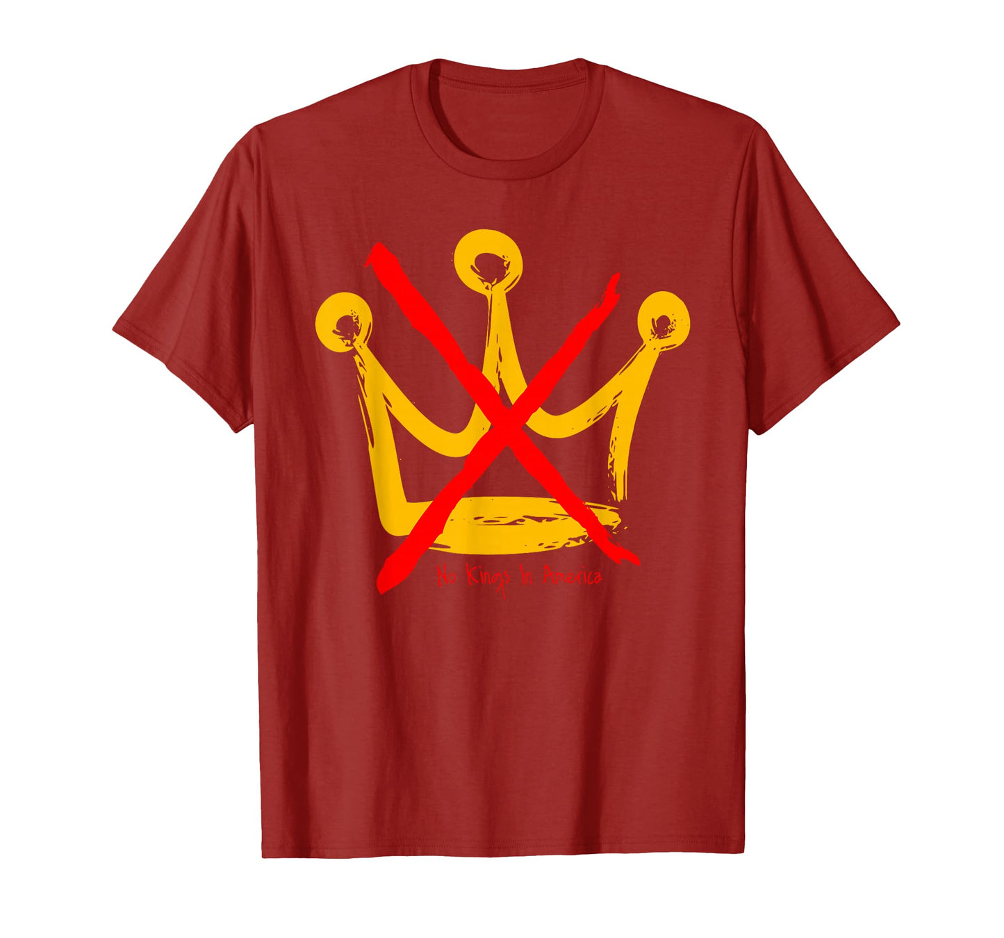 Nope No Kings in America We The People Protest Crown Sign T-Shirt