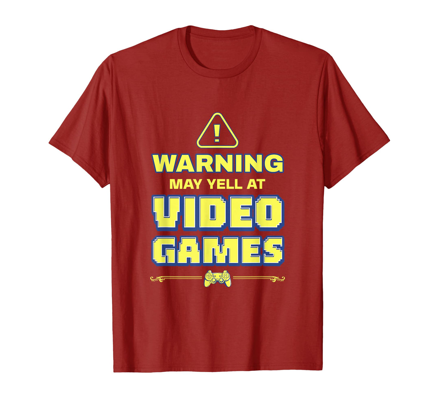 Funny PC Gamers Warning May Yell At Video Games Gaming Nerd T-Shirt