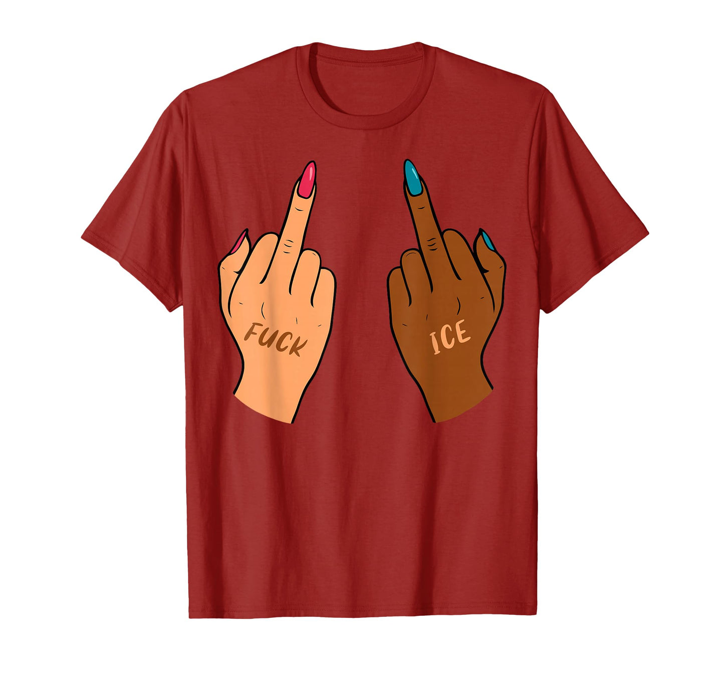 Fuck Ice Middle Fingers Protect Immigrants Anti Ice T-Shirt