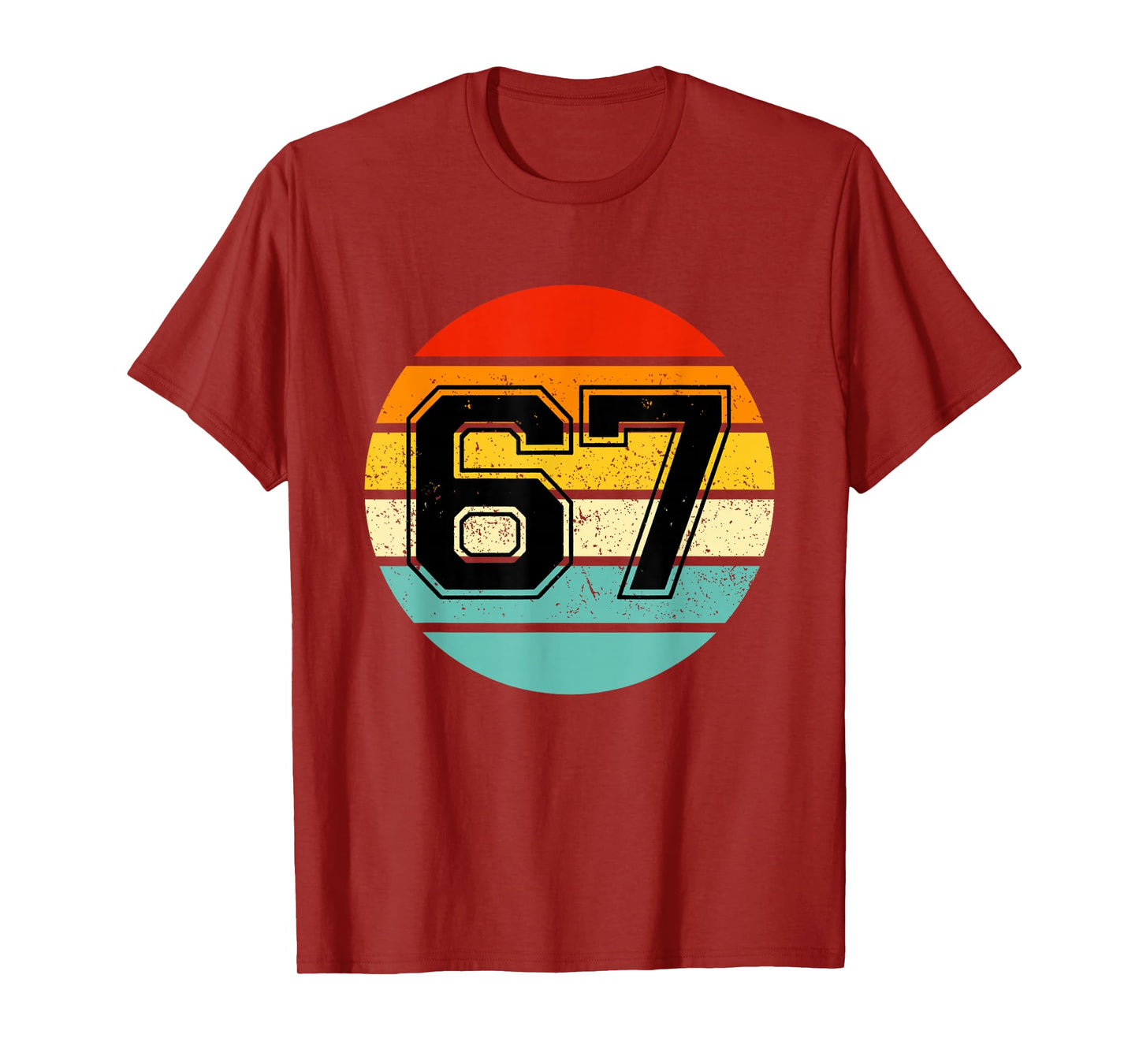 67 Meme Six Seven 6 7 Meme Funny Number Vintage T-Shirt