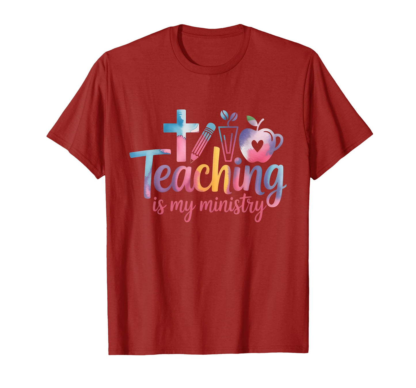 Teaching is My Ministry Flower Jesus Christian Teacher T-Shirt