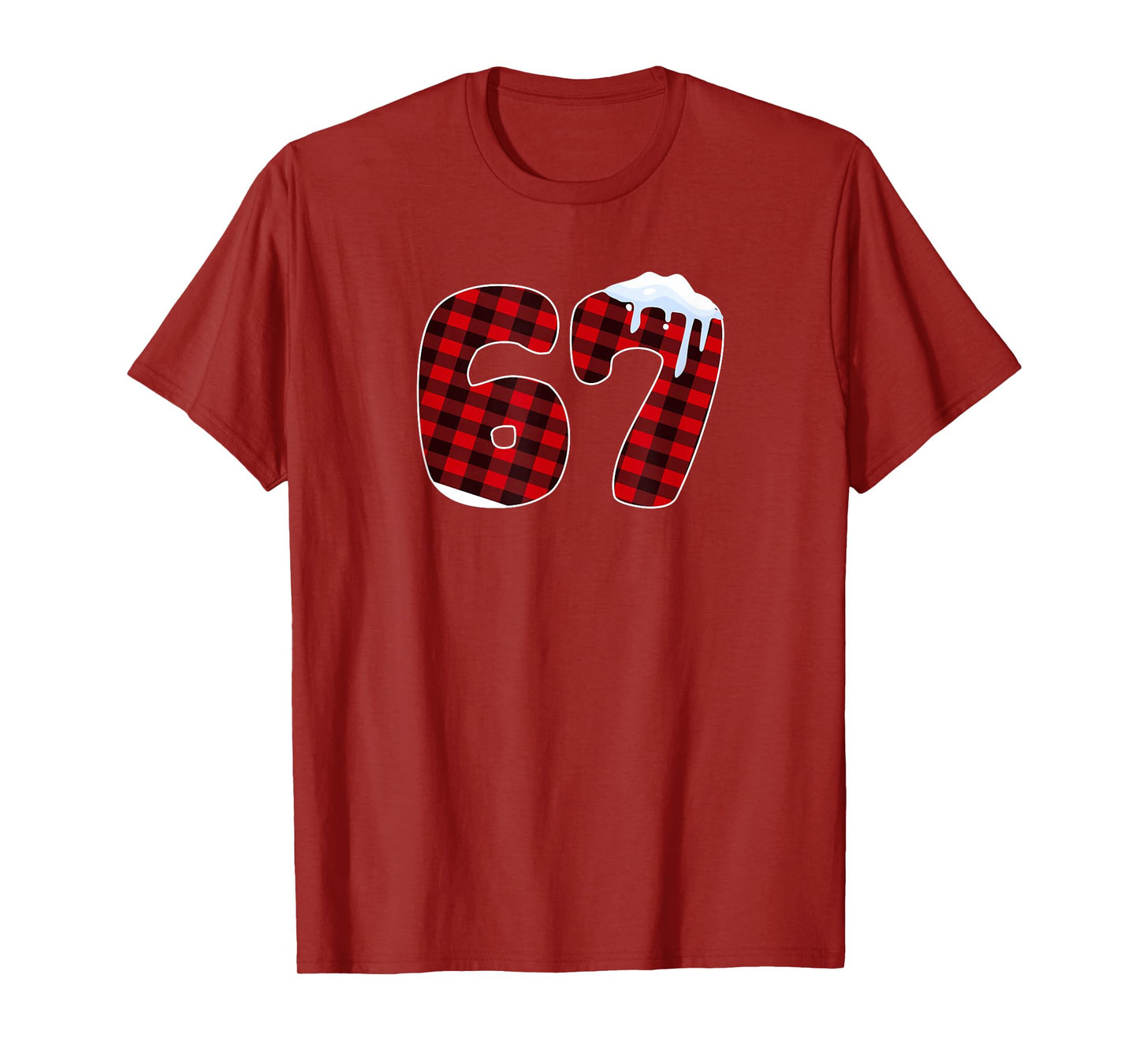 67 Christmas Meme 6 7 Numbers Six Seven Funny Xmas Pajamas T-Shirt
