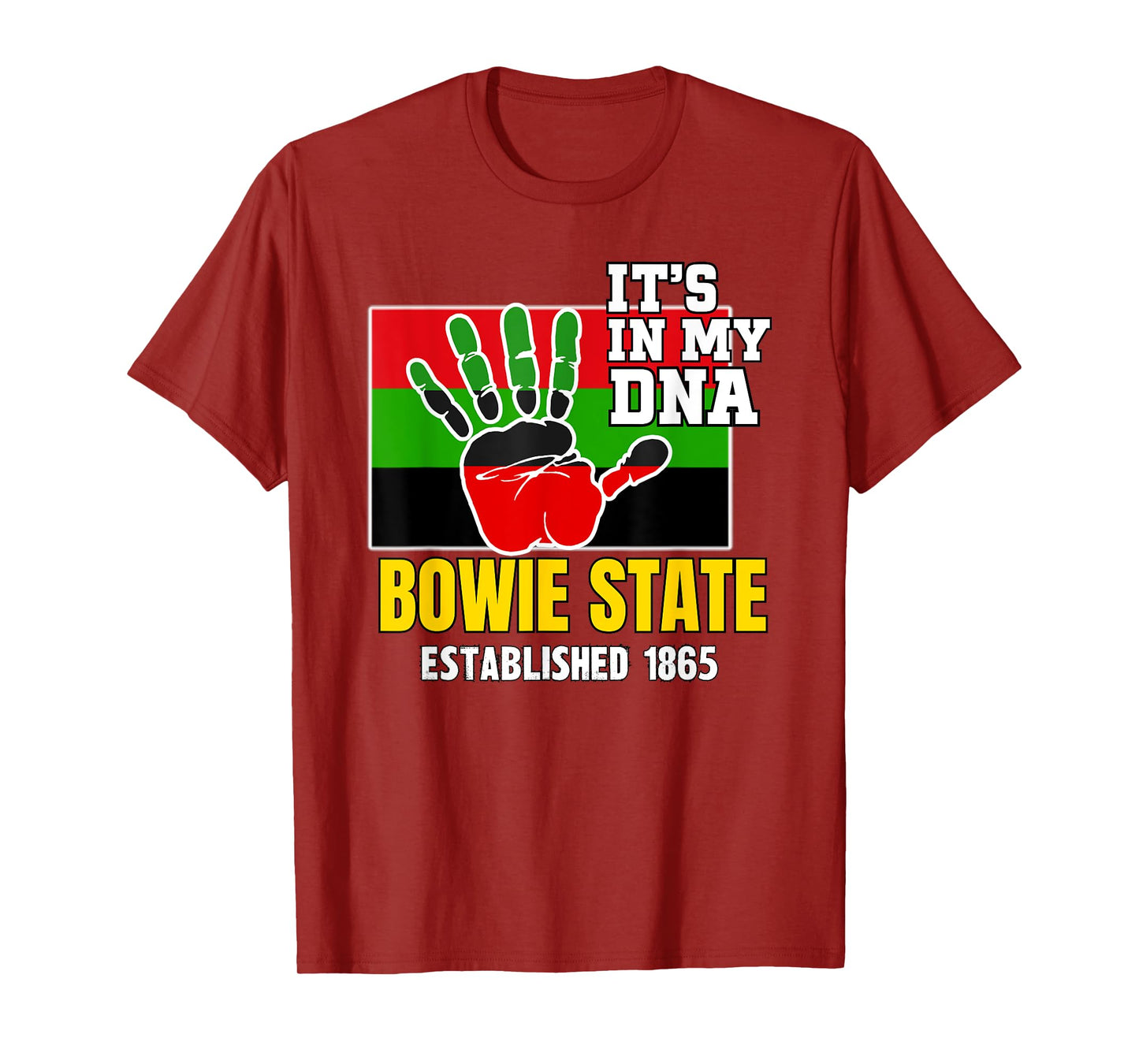 Bowie State, BSU, Red, Black and Green HBCU T-Shirt