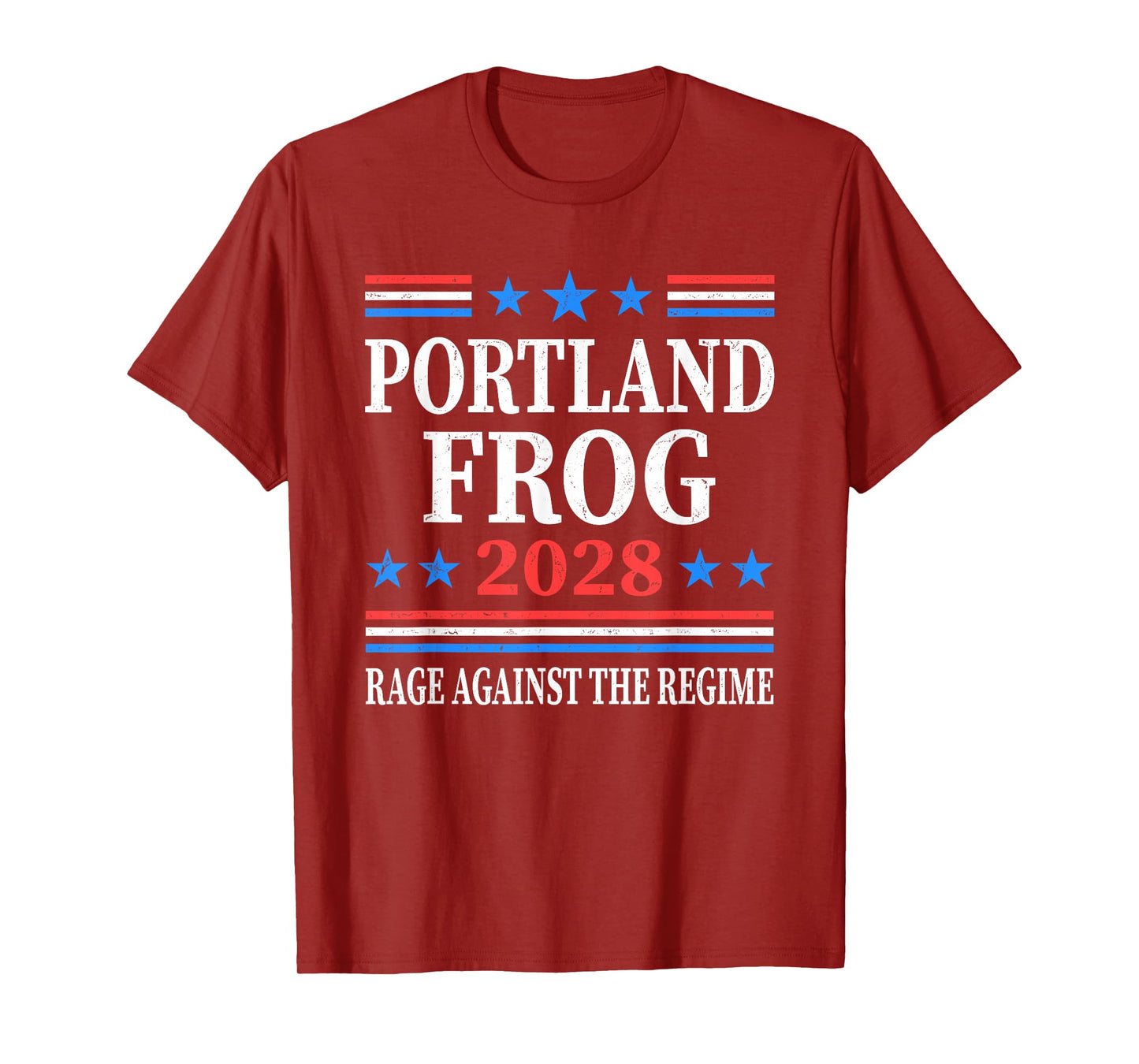 Portland Frog 2028 Rage Against The Regime US Flag Vintage T-Shirt