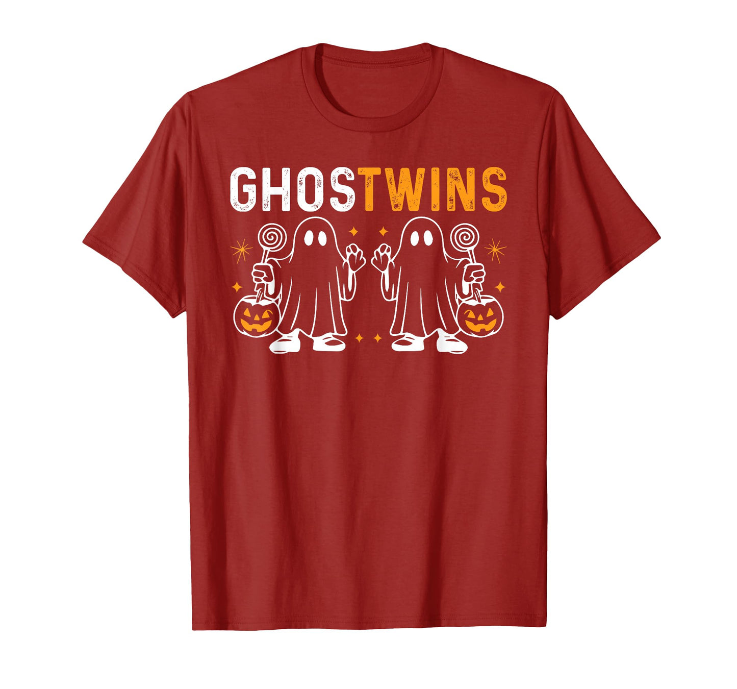 Spirit Week Twin Day Halloween Ghost Twins Boys Girls Kids T-Shirt
