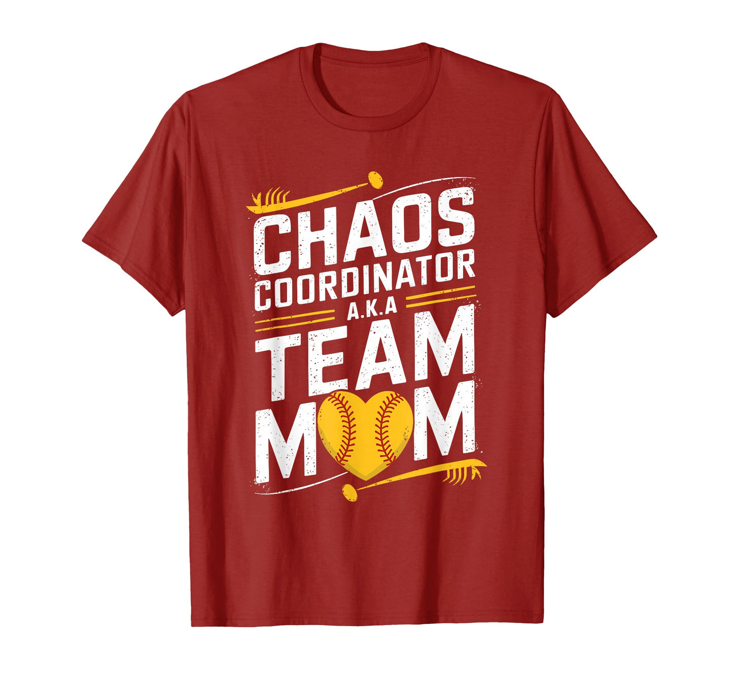 Softball Sports Player, Chaos Coordinator A.K.A Team Mom T-Shirt