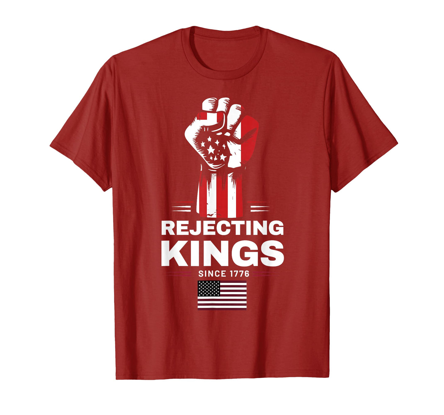 Rejecting Kings Since 1776 No Kings in America Patriotic USA T-Shirt