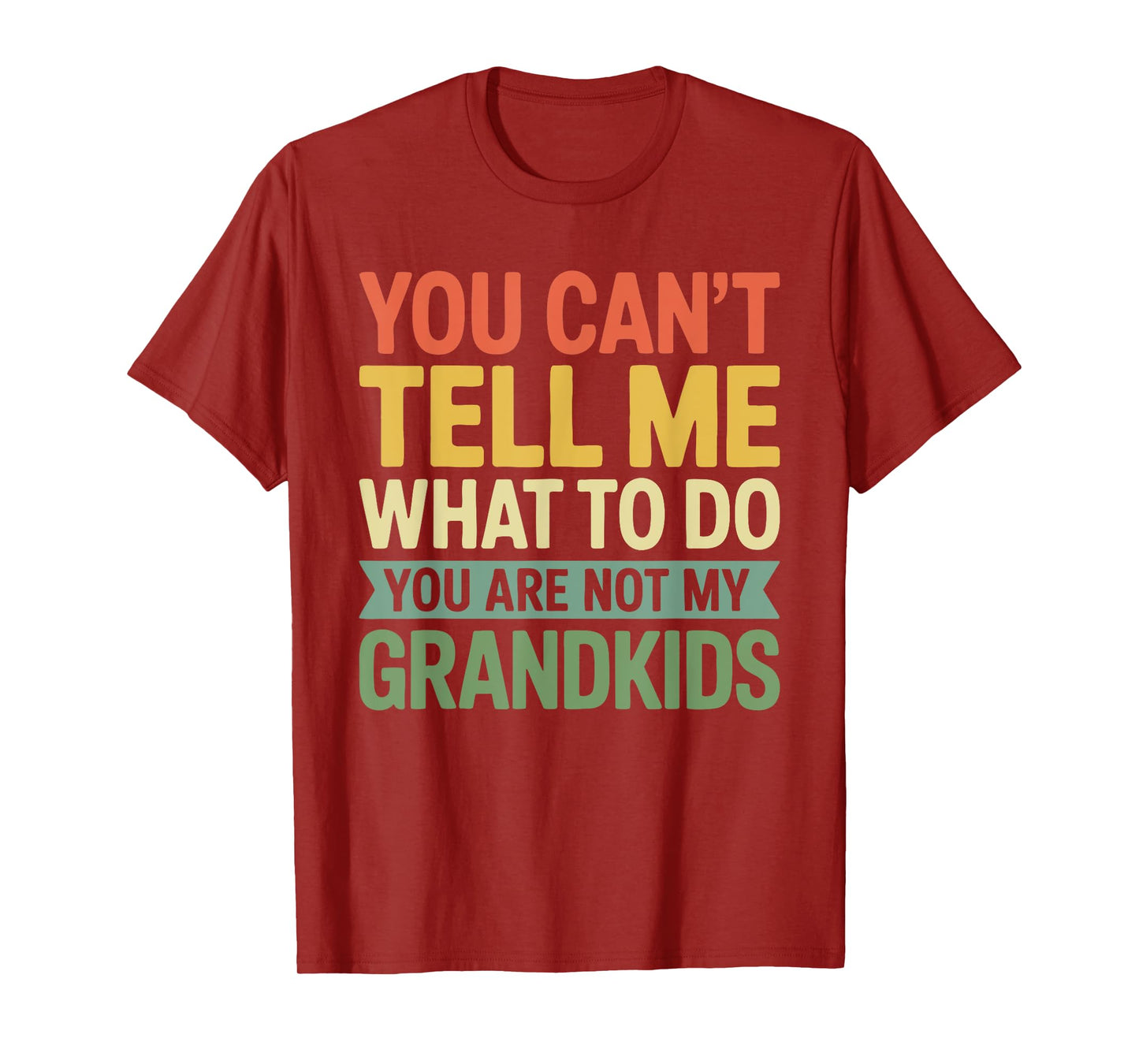 You Can't Tell Me What to Do You are Not My Grandkids Shirt T-Shirt