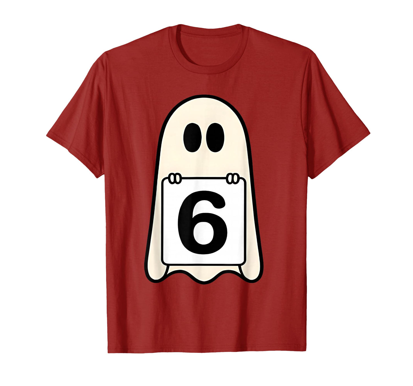 Spooky Number 6 Matching Halloween Costume Group Meme Ghost T-Shirt