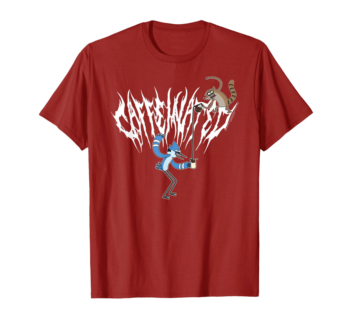 Regular Show Metal Caffeinated by Coffee Funny Cartoon T-Shirt