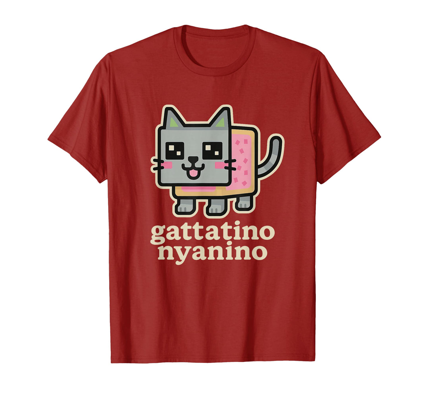 Gattatino Nyanino - Funny Cat Brainrot Gamer Teen Kids Meme T-Shirt