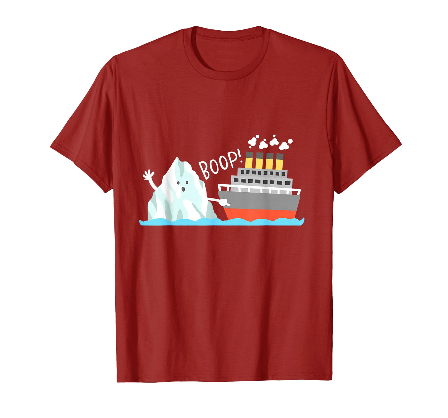 Boop Funny Titanic and Iceberg Pun Joke Meme Boys Girls Kids T-Shirt