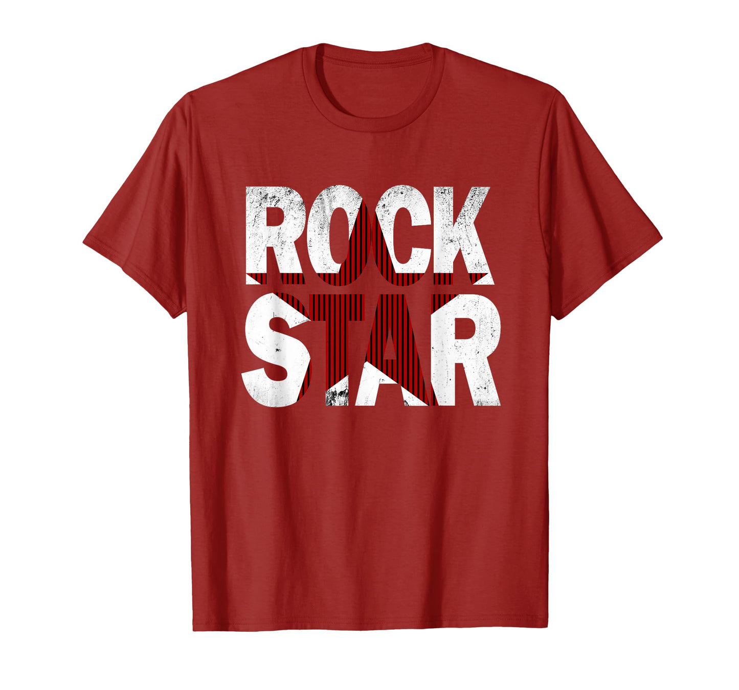 Maroon Burgundy Rock-Star Red Maroon Graphic T-Shirt