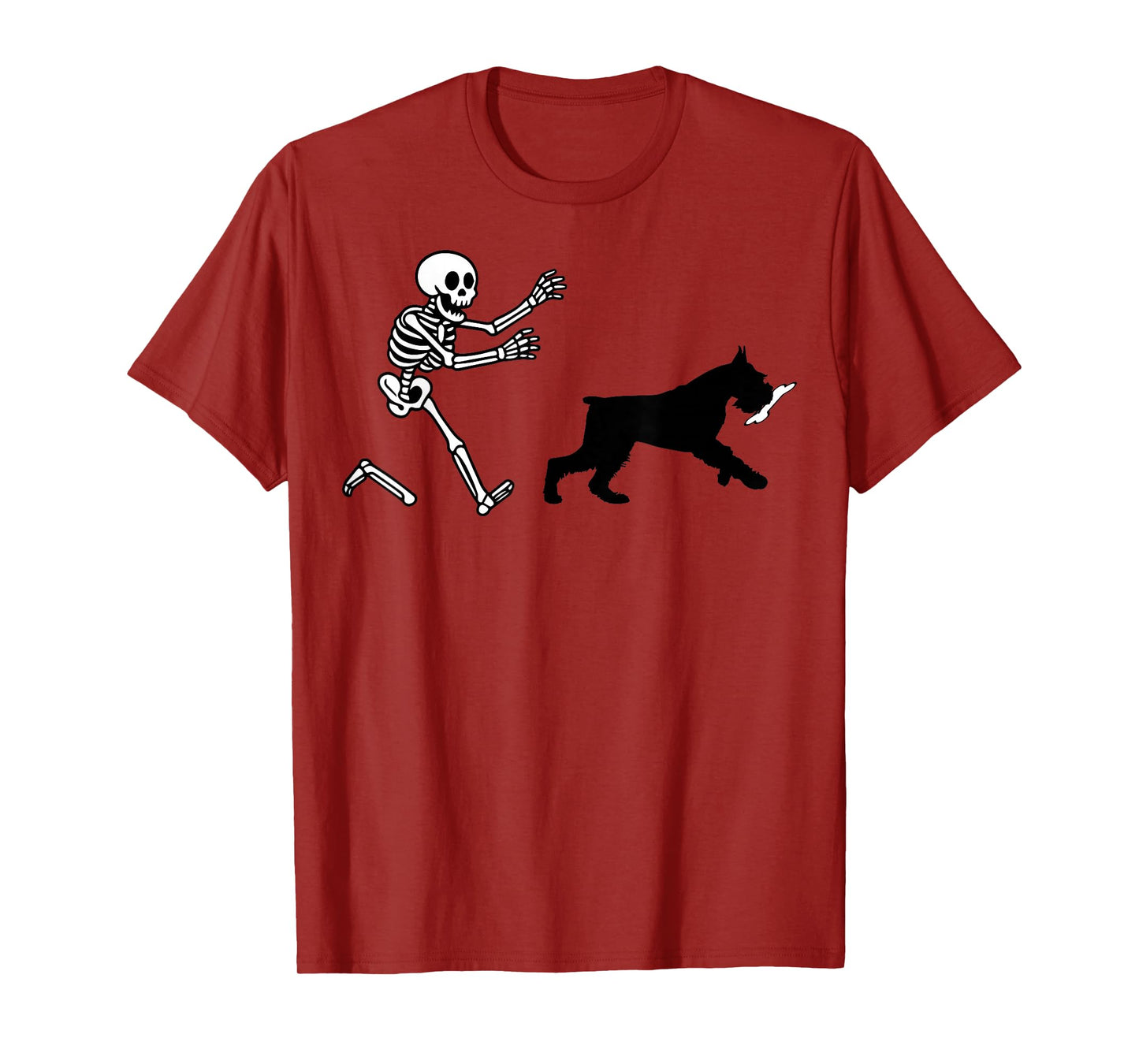 Funny Giant Schnauze Running Skeleton Halloween T-Shirt