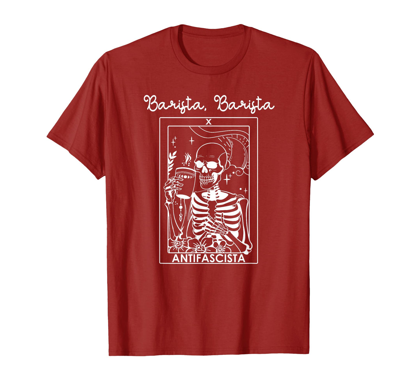 Barista Siempre Antifascista Fall Fascism Resist Halloween T-Shirt