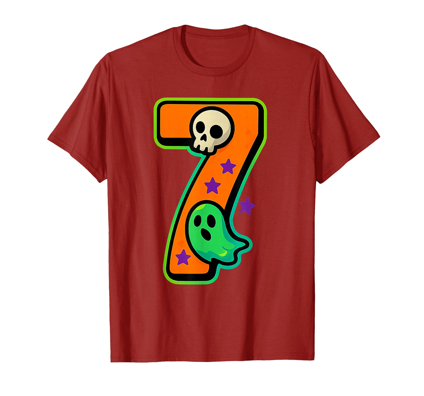 Number 7 Funny Meme Saying 6 7 Six Seven Halloween T-Shirt