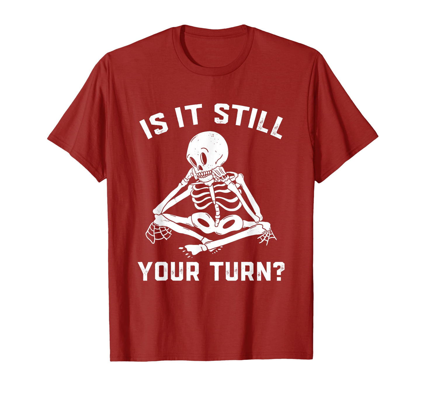 Board Game Player Waiting Skeleton Halloween Gamer Men Women T-Shirt