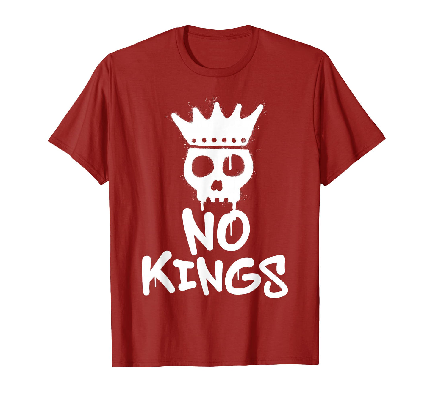 No Kings Day 2025 Protest Sign Skull Nope Men Women Kids T-Shirt