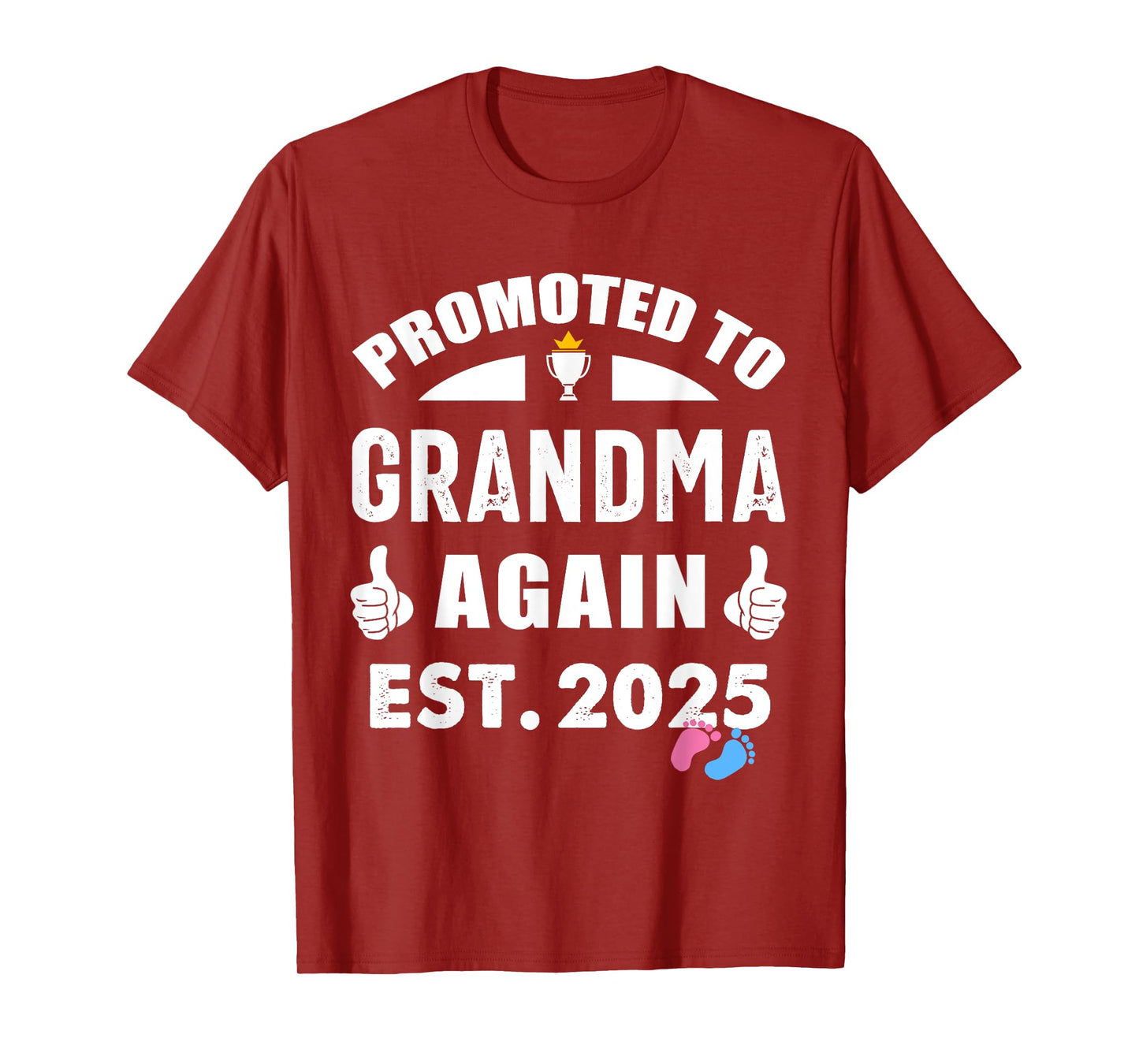 Promoted to Grandma Again 2025 Pregnancy Reveal Pink Or Blue T-Shirt