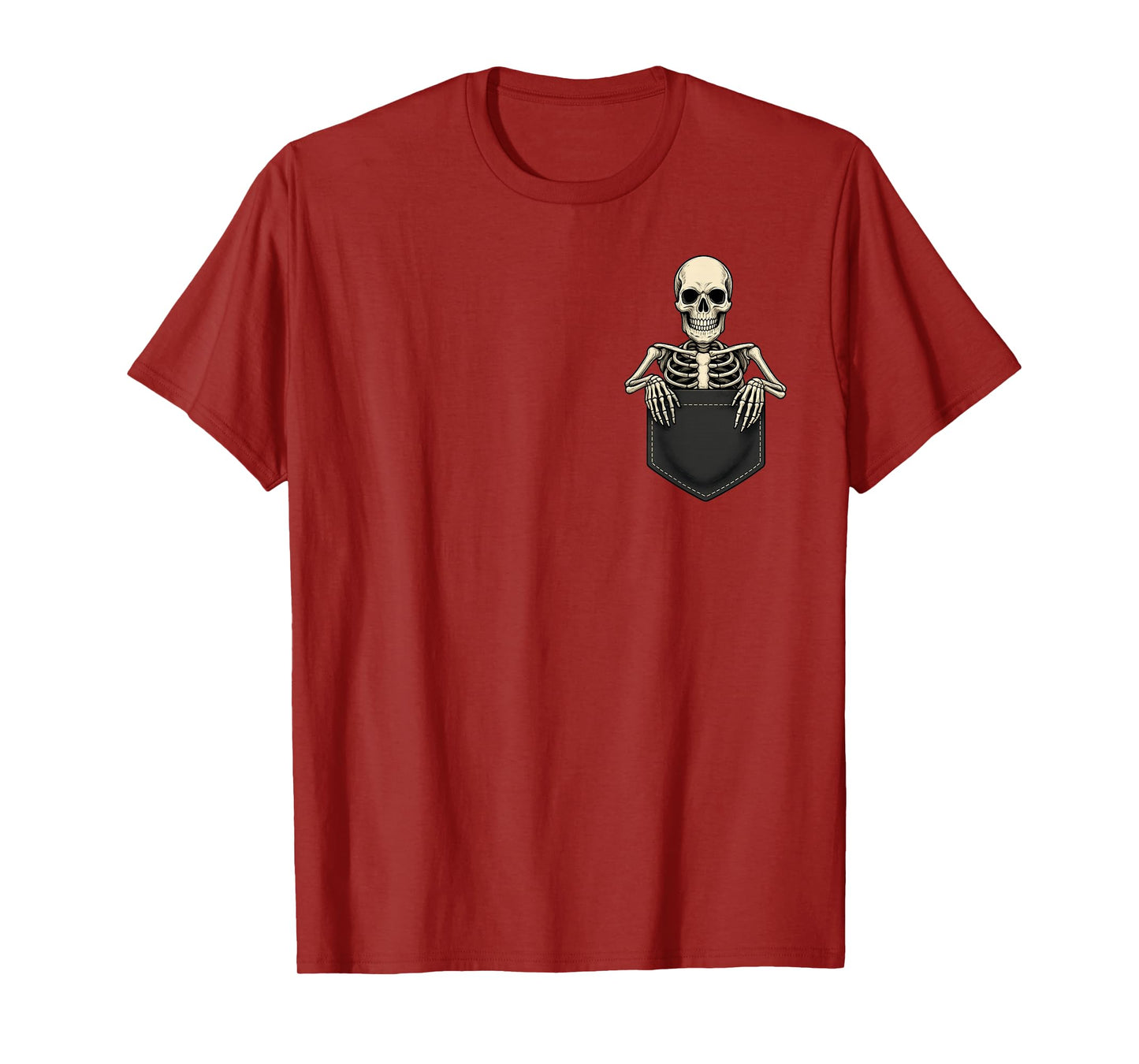 Funny Skeleton in The Pocket Halloween Kids Teens Adults T-Shirt